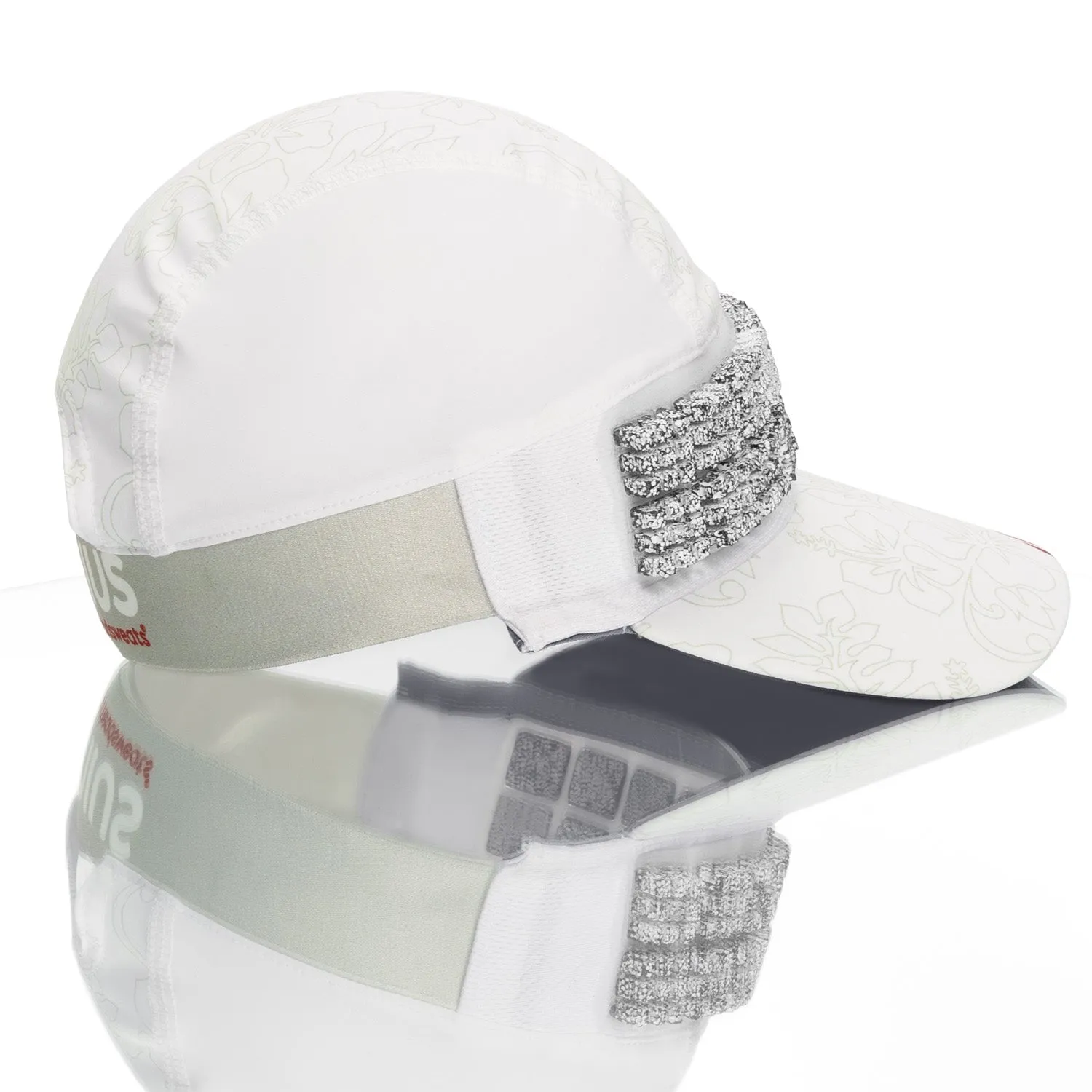 Omius by Headsweats Kona White Running Hat   Cubes Bundle