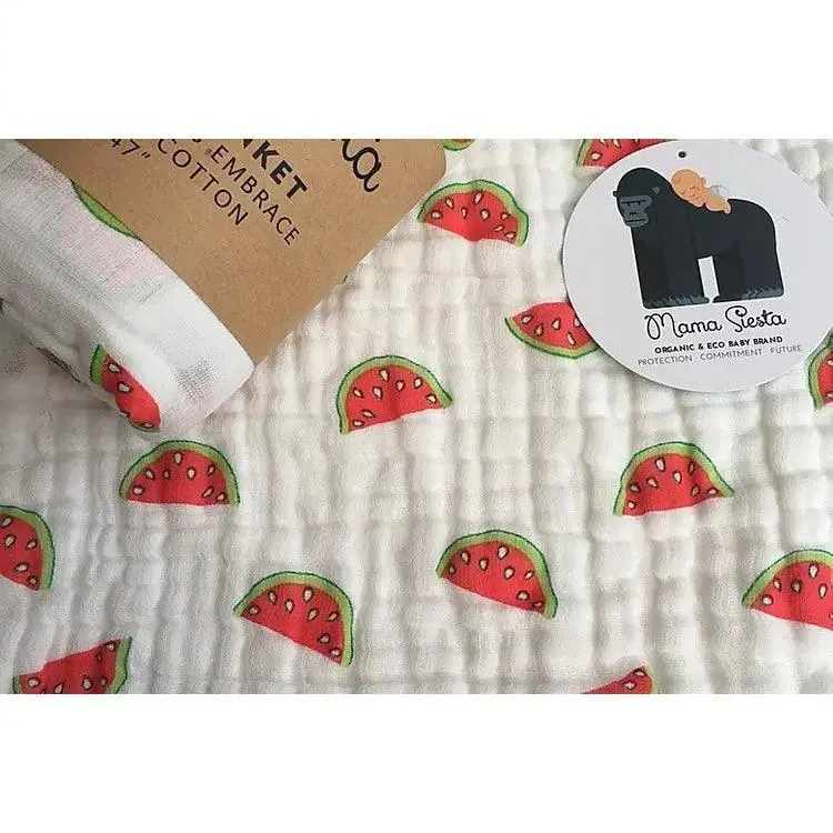 Organic Cotton Watermelon Swaddle