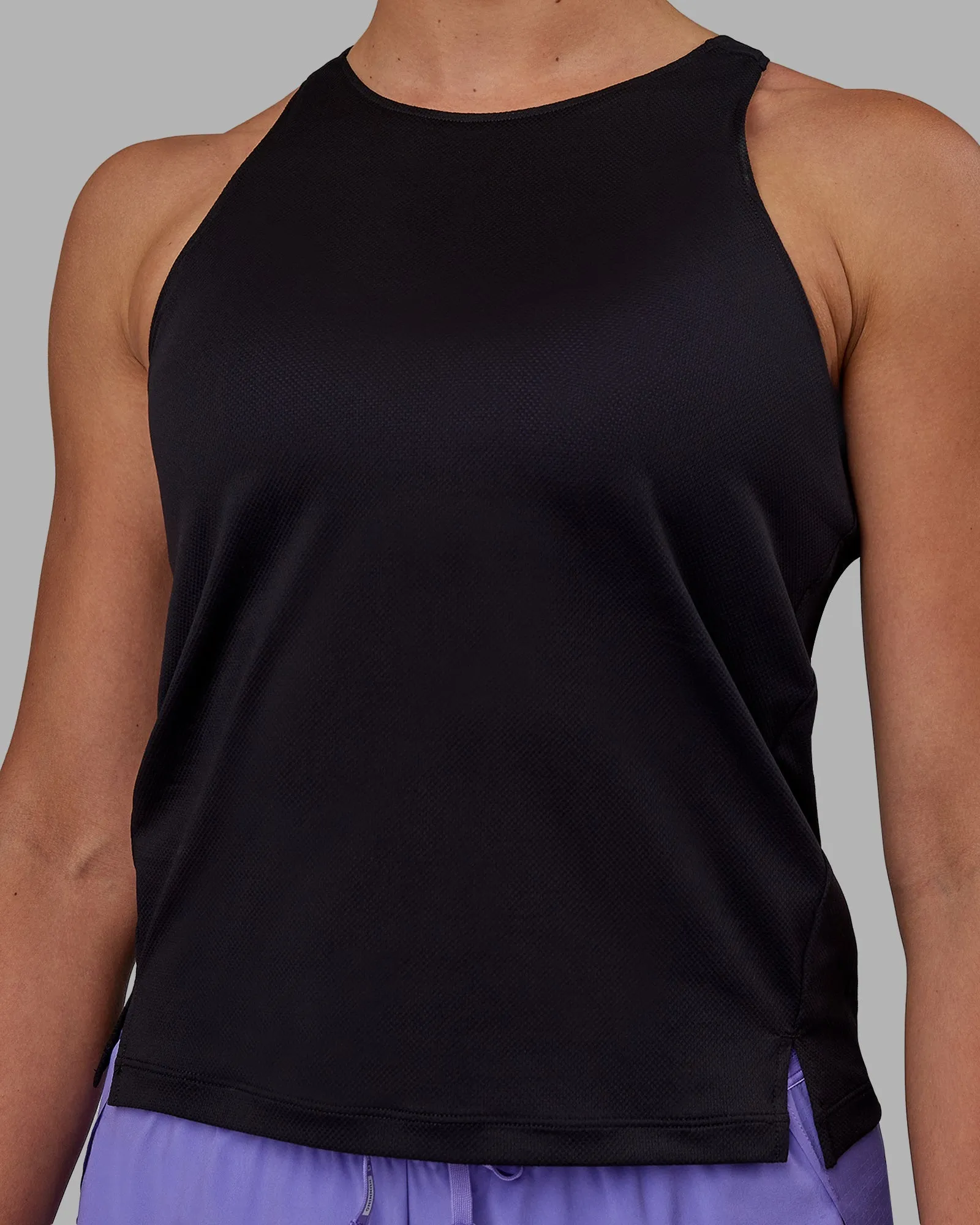 Pace Keep on Running Tank - Black-Dahlia Purple