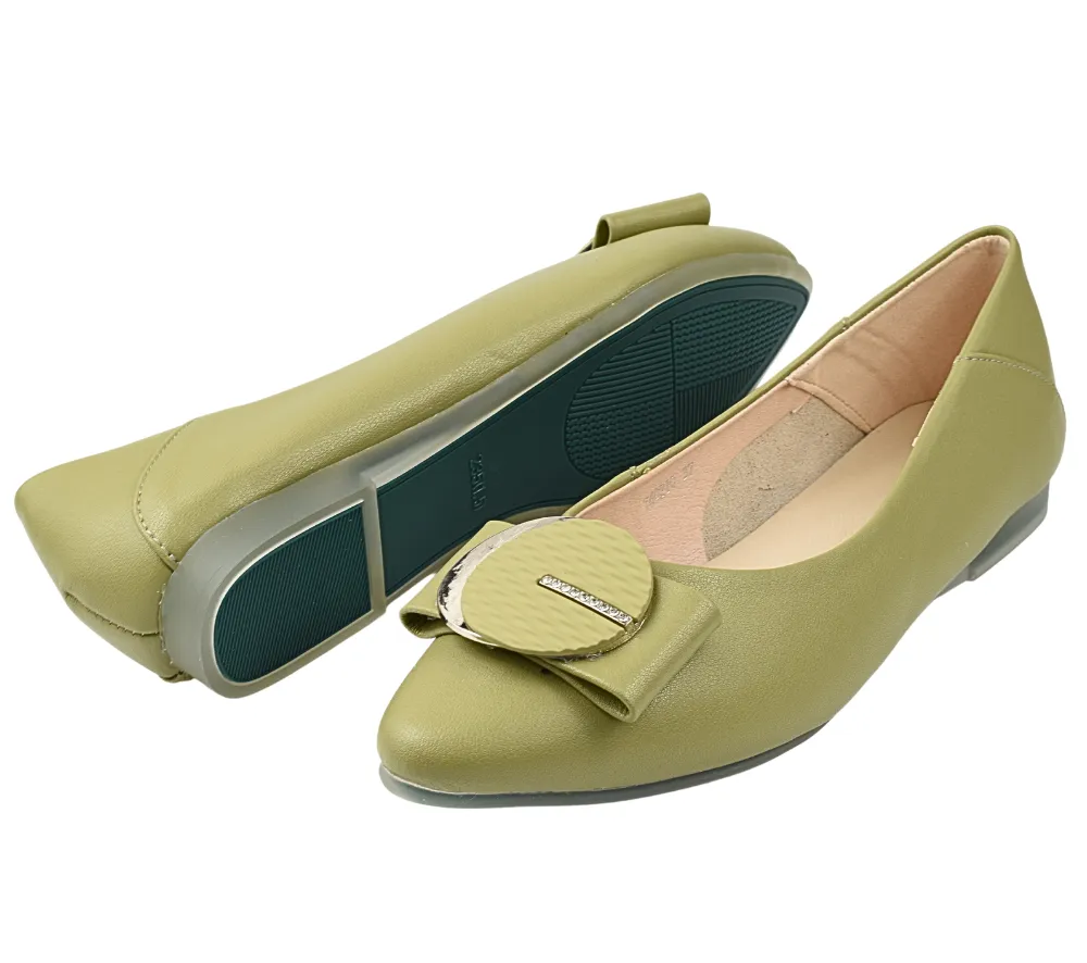 Pantofi casual, dama, STEPHANO, T6021C verde, piele naturala