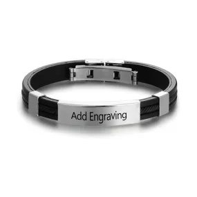 Personalized Engraved ID Bracelet For Men