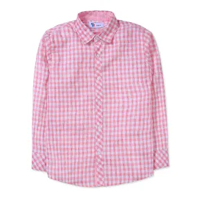 Pink Checkered Cotton Shirt