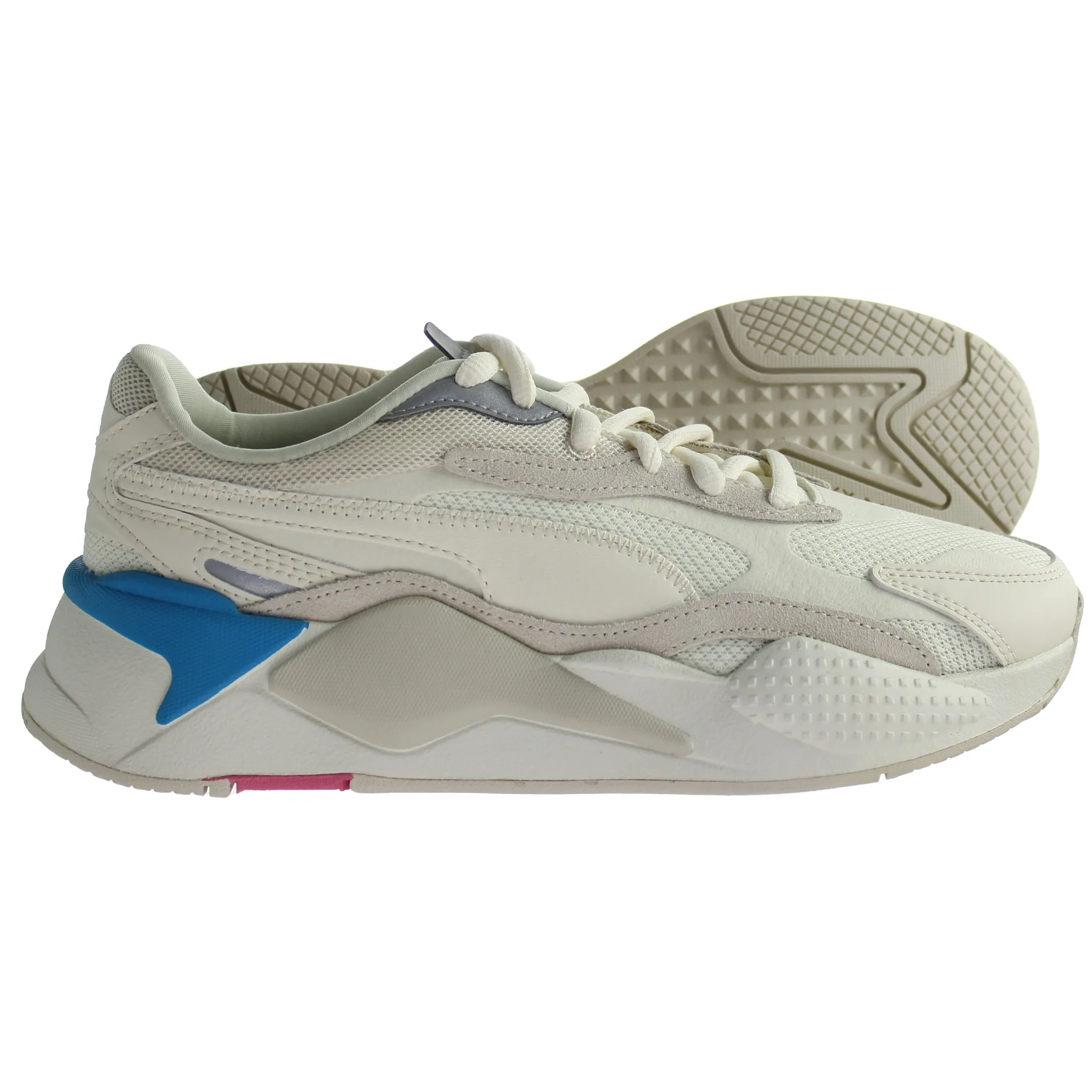 Puma RS-X3 Puzzle Mens Off White Running Trainers