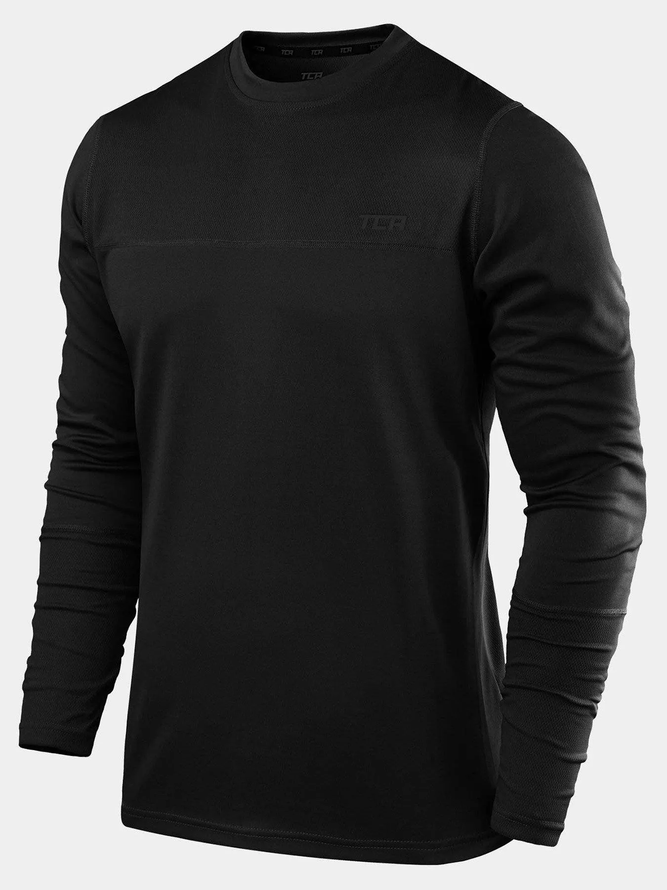 Stamina Long Sleeve Crew Neck Running Top For Men With Thumbholes