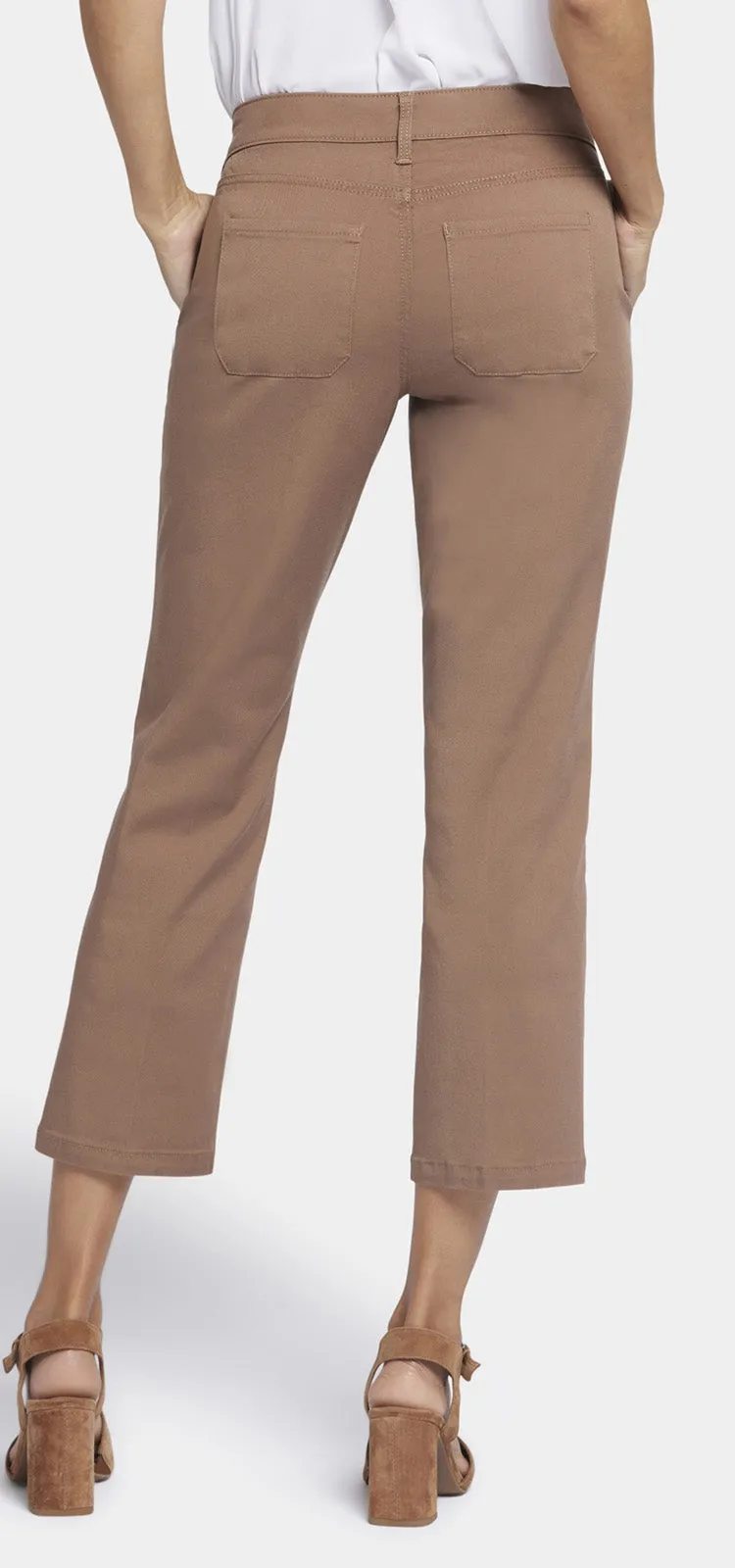 Straight Leg Ankle Trouser Bruin Stretch Twill | Baguette