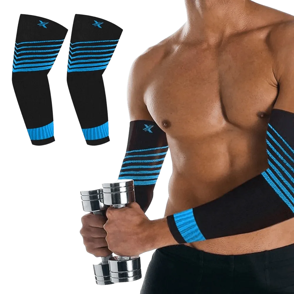 V-Striped Support Ankle Compression Pain Relief Recovery Sleeves (1-Pair)