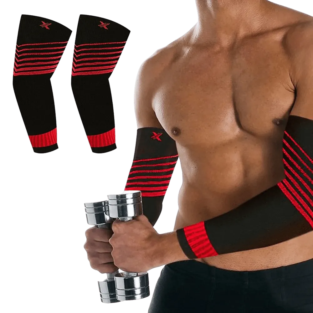 V-Striped Support Ankle Compression Pain Relief Recovery Sleeves (1-Pair)