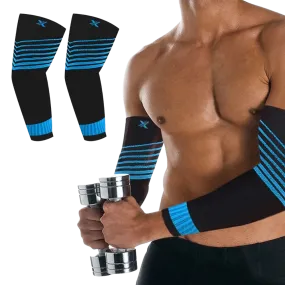 V-Striped Support Ankle Compression Pain Relief Recovery Sleeves (1-Pair)