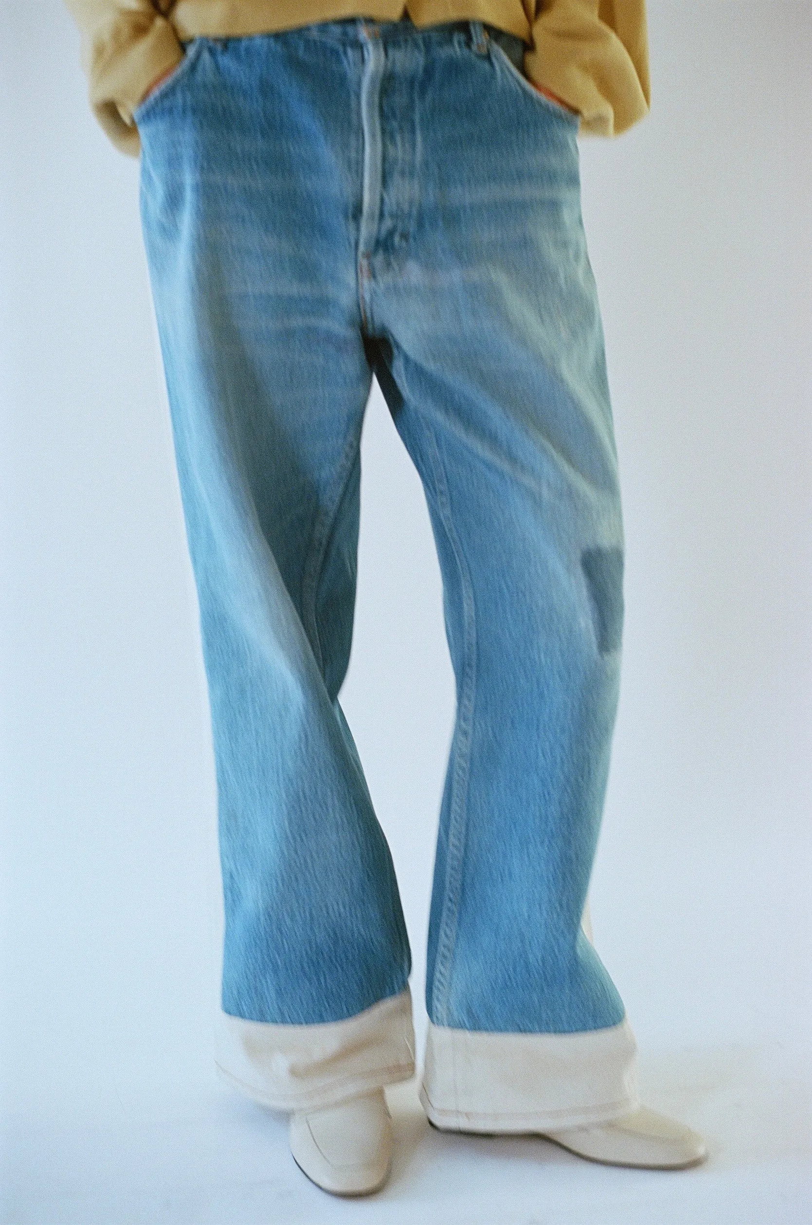 Vintage Reworked Slouch Jean in Indigo and Natural