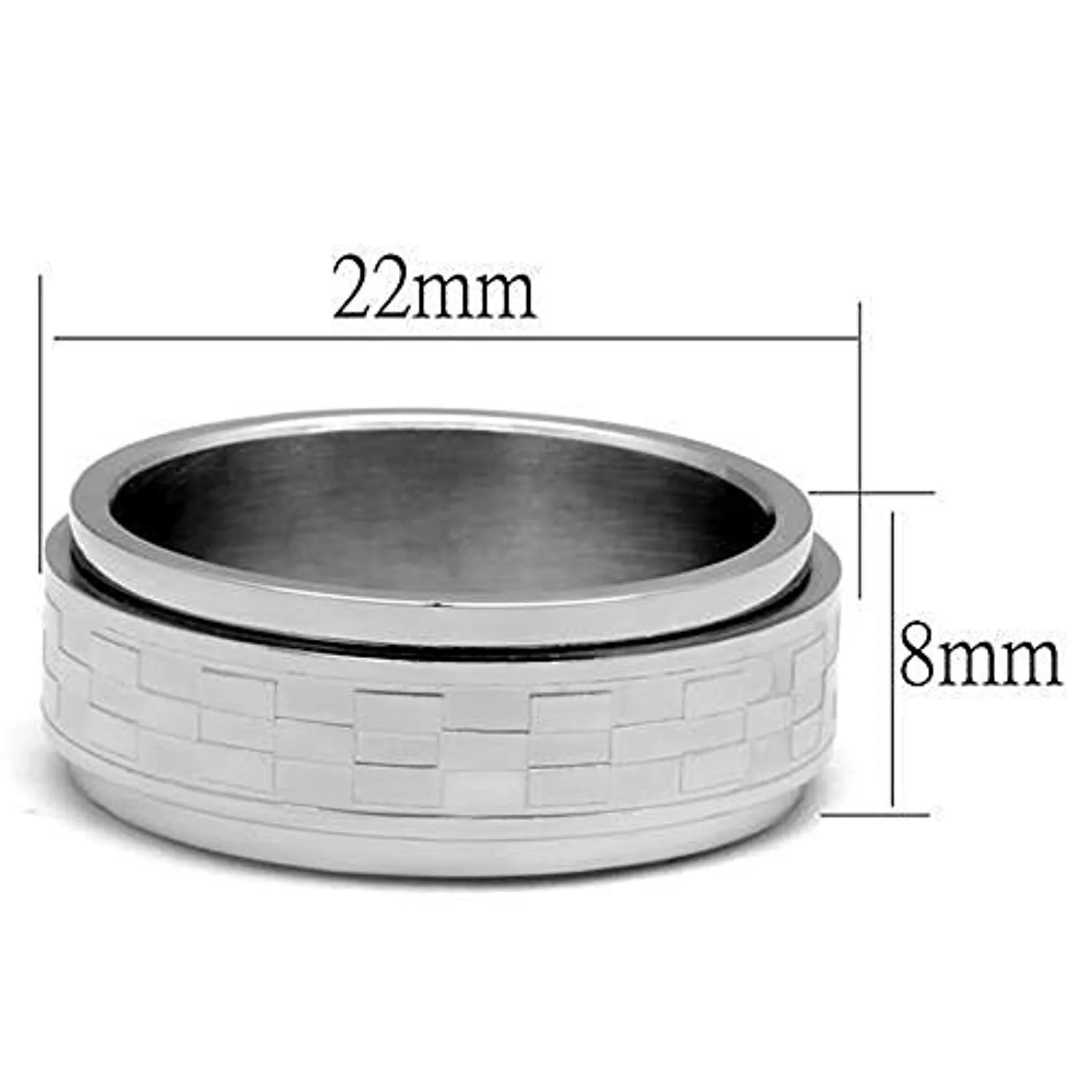 WildKlass Stainless Steel Ring High Polished Men