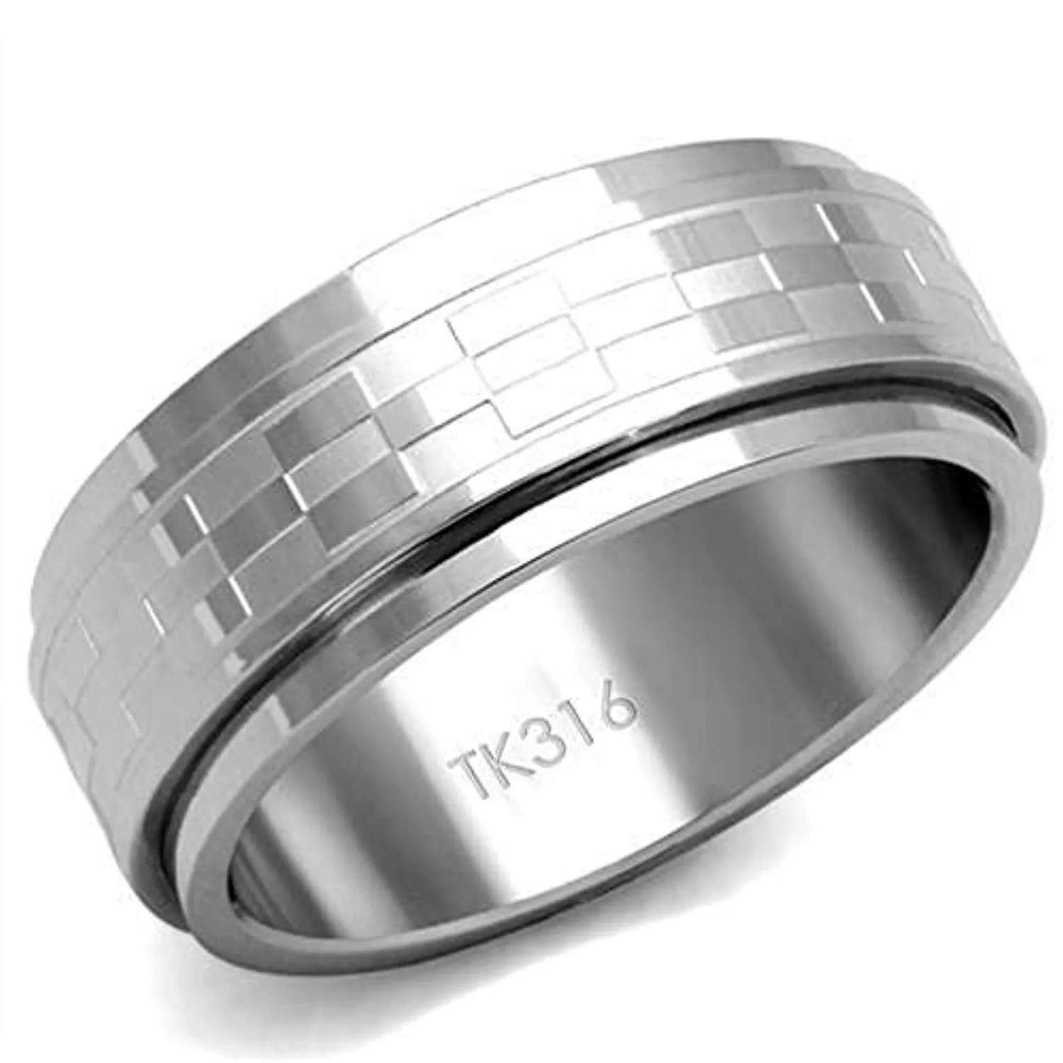 WildKlass Stainless Steel Ring High Polished Men