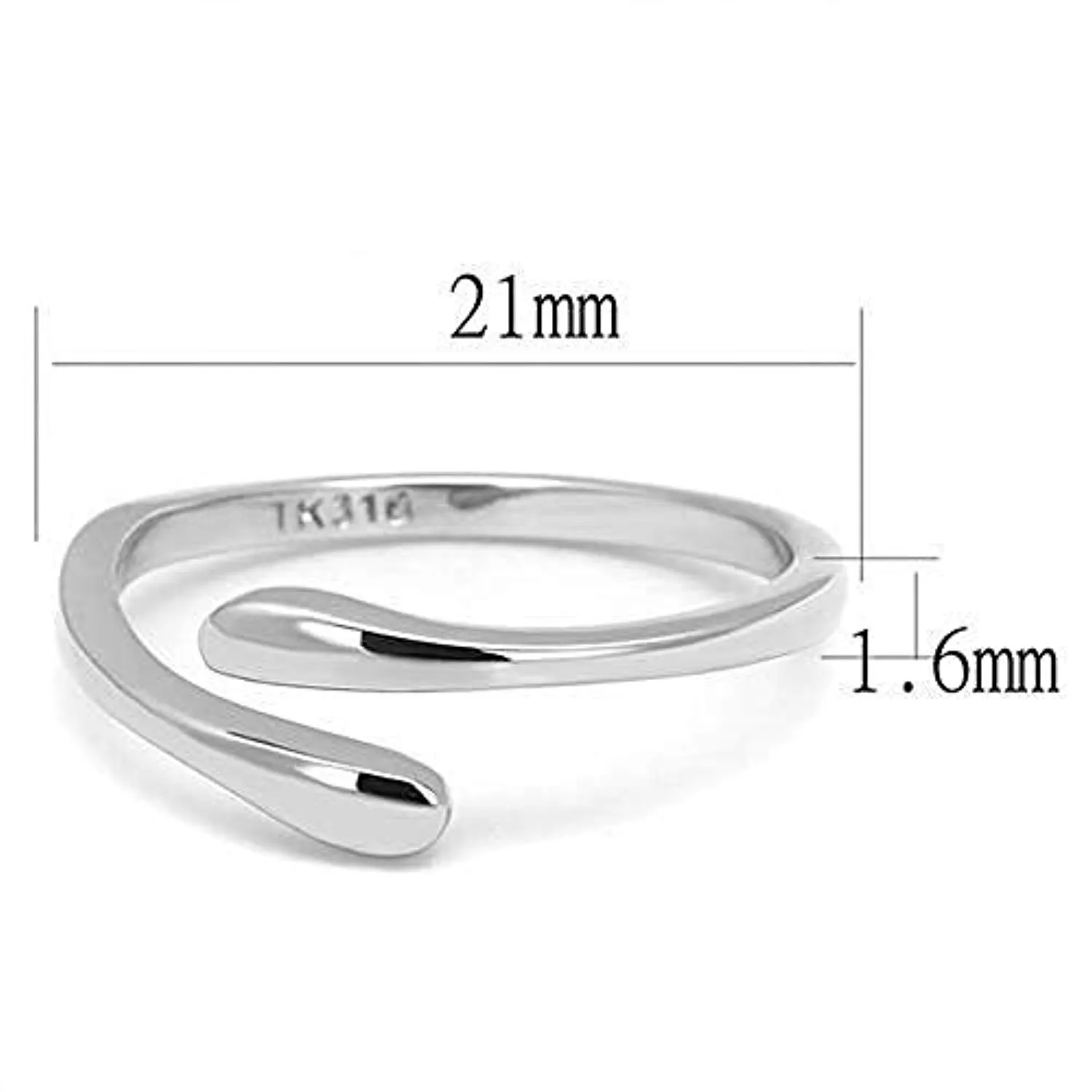 WildKlass Stainless Steel Ring High Polished Women