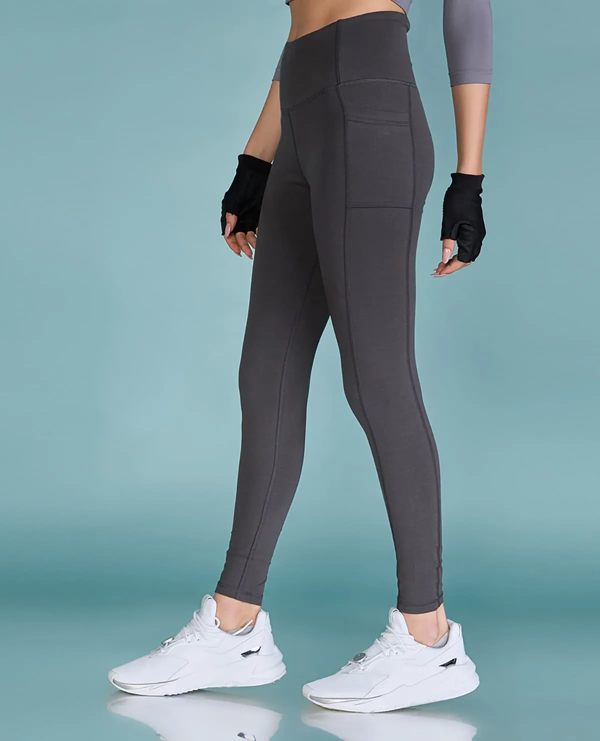 Women Cotton Stretchable Leggings with Pockets